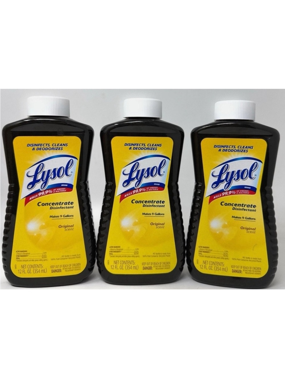 THREE (3) Pack Lysol Concentrate Disinfectant Concentrate Original Scent 12 oz